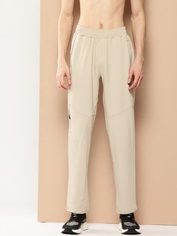 Alcis - Beige Solid/Plain Mid Waist Trackpant