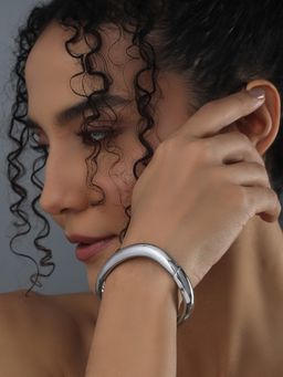 REENISAA - Thin Silver Bangle Perfect for Stacking