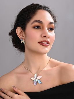 REENISAA - Pastel Petal Bloom Necklace Set