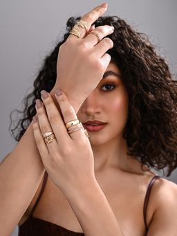 REENISAA - Gilded Luxe Stack Ring Set (Pack of 11)