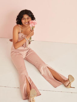 Lea Clothing - Kristen Blush Tailored Jumpsuit