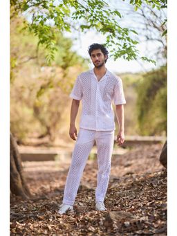 Nirmooha - White Ember Crochet Pant