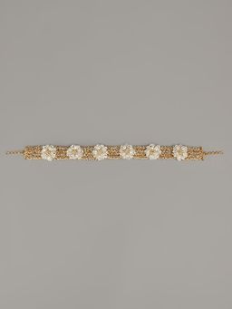 House of D'oro - Statement Maang Tikka with Pearls and Golden Beads