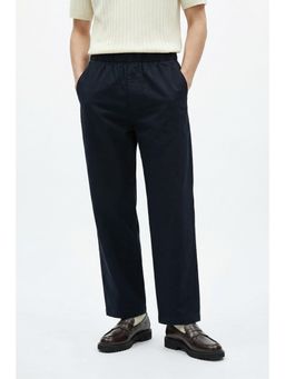 Snitch - Navy Blue Washed Relaxed Casual Legacy Collection Trouser for Men