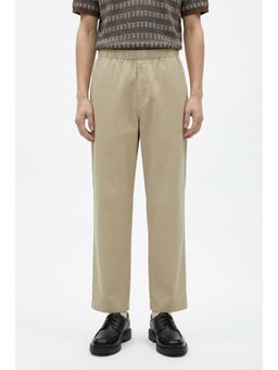 Snitch - Beige Washed Relaxed Casual Legacy Collection Trouser for Men