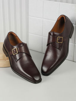 Mochi - Men Brown Monk Straps