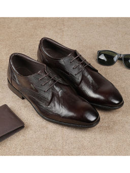 Metro - Men Dark Brown Lace-Ups Derbies