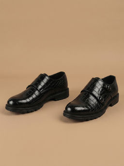 Metro - Men Black Monk Straps