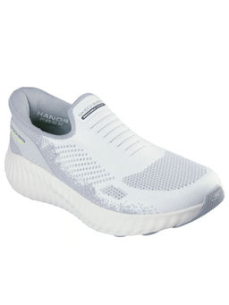 SKECHERS - Men White-Grey Go Run Now - Briar Running Shoes