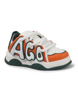 Drop Bold - Women Orange Lace-Up Casual Sneakers