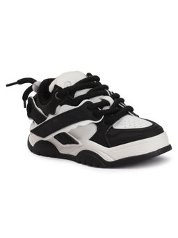 Drop Bold - Women Black Street Style Sneakers