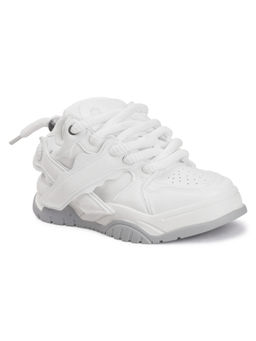 Drop Bold - Women White Street Style Sneakers