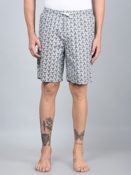 CRIMSOUNE CLUB - Men Grey Printed Lounge Shorts