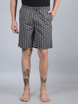 CRIMSOUNE CLUB - Men Black Printed Lounge Shorts