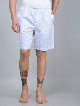 CRIMSOUNE CLUB - Men Blue Printed Lounge Shorts