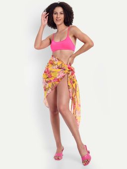 SO WHAT - Bikini Bra And Panty With Sarong Pink (Set of 3)