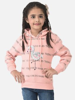 CRIMSOUNE CLUB - Girls Pink Sweatshirt with Graphic Detailing
