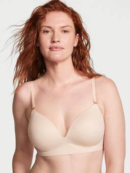 Victoria's Secret - Love Cloud Wireless Push-Up Beige Bra