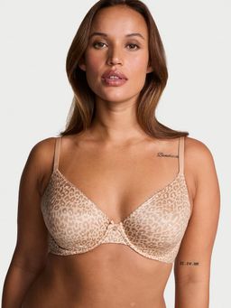 Victoria's Secret - Brown Printed Body by Victoria Invisible Lift Unlined Smooth Demi Bra