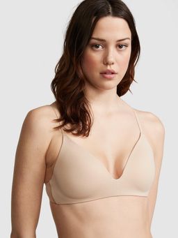Victoria's Secret - PINK Wear Everywhere Wireless Lightly Lined Beige Bra