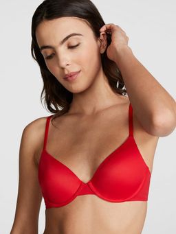 Victoria's Secret - PINK Wear Everywhere Lightly Lined T-Shirt Red Bra
