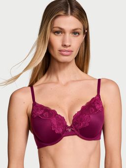 Victoria's Secret - Body by Victoria Perfect Shape Lace-Trim Push-Up Pink Bra