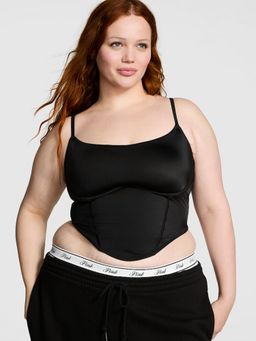 Victoria's Secret - PINK The Cinched Micro Black Corset Bralette