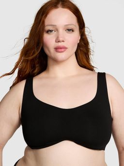 Victoria's Secret - PINK Base Cotton Unlined Scoop Black Bra