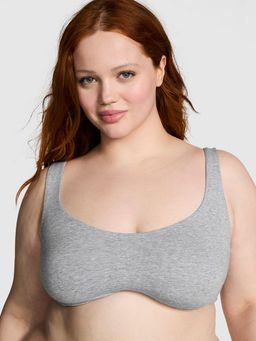 Victoria's Secret - PINK Base Cotton Unlined Scoop Grey Bra