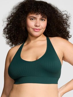 Victoria's Secret - PINK Soft Seamless Cable Plunge Green Bralette