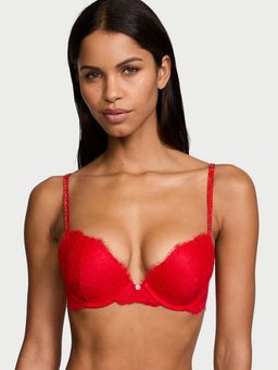 Victoria's Secret - Red Dream Angels Twinkle Strap Lace Push-Up Bra