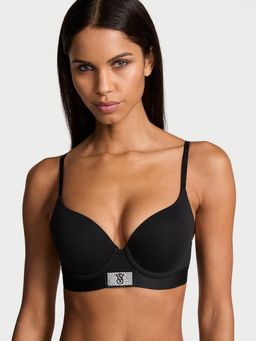 Victoria's Secret - Black The T-Shirt Shine Patch Push-Up Perfect Shape Bra