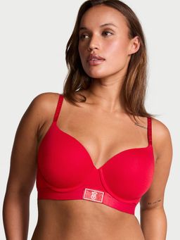 Victoria's Secret - Red The T-Shirt Shine Patch Lightly Lined Demi Bra