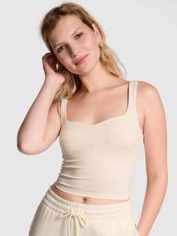 Victoria's Secret - PINK Soft Seamless Notched White Bralette