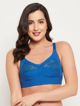 Clovia - Blue Polyamide Solid Non-Padded Full Cup Wire Free Everyday Bra