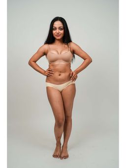 BASIQ. - Balconette Air Seamless Wireless 3D Pads Bra Mocha Nude