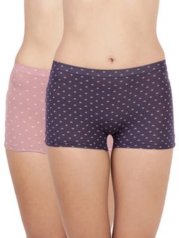 BLOSSOM - Women’s Stretchable Modal Fabric Boy Shorts (Pack of 2)
