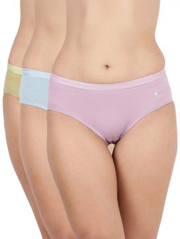 BLOSSOM - Women’s Soft Fabric Cotton Spandex Brief (Pack of 3)
