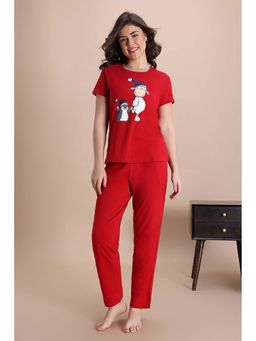 Zivame - Knit Cotton Pyjama and T-shirt - Barbadosche