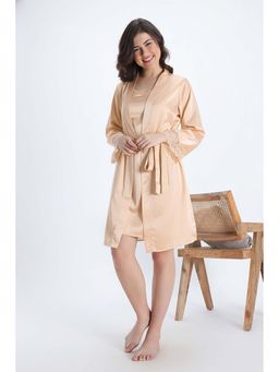Zivame - Satin Sleep Robe Set - Sun Kiss
