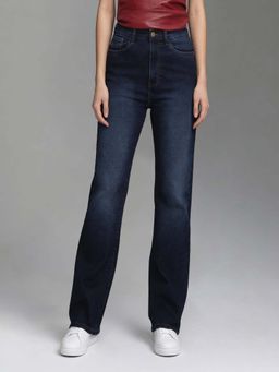 U.S. POLO ASSN. - Blue Ultra-High Rise Straight Jeans