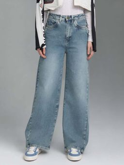 U.S. POLO ASSN. - Blue High Rise Baggy Fit Jeans