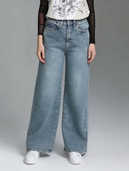 U.S. POLO ASSN. - Blue High Rise Baggy Fit Jeans