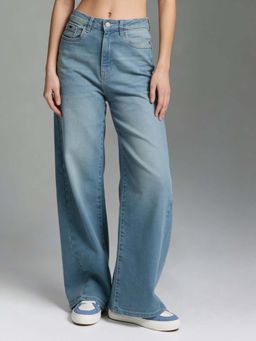 U.S. POLO ASSN. - Blue High Rise Baggy Fit Jeans