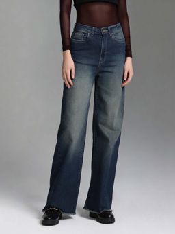 U.S. POLO ASSN. - Blue High Rise Baggy Fit Jeans