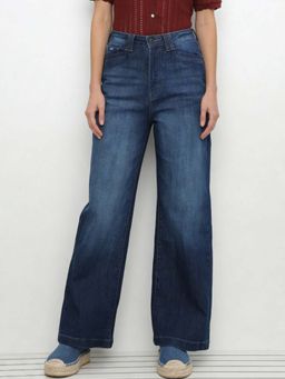 U.S. POLO ASSN. - Blue High Rise Wide Leg Fit Jeans
