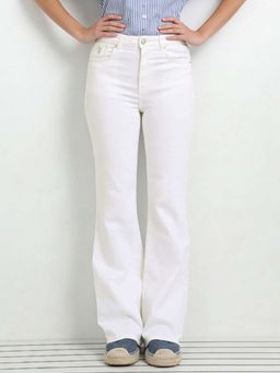U.S. POLO ASSN. - White High Rise Straight Fit Jeans