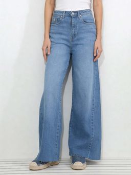 U.S. POLO ASSN. - Blue High Rise Baggy Fit Jeans