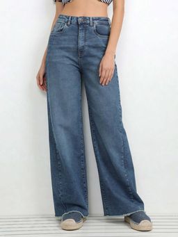 U.S. POLO ASSN. - Blue High Rise Baggy Fit Jeans