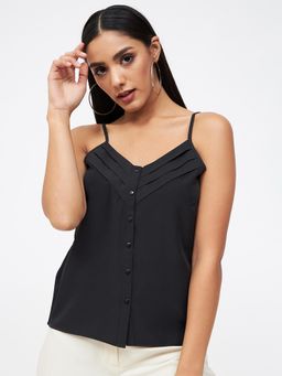 Kibo - Black Polyester Top